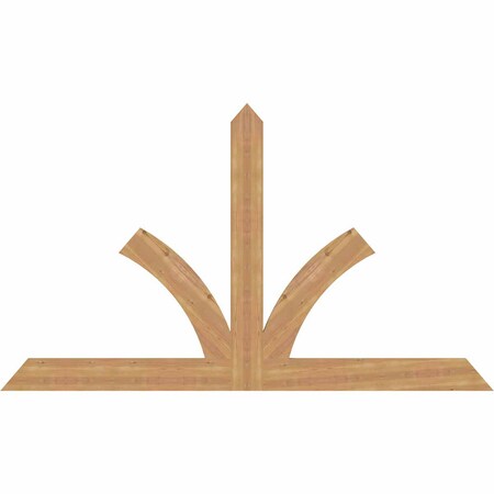 Ekena Millwork Richland Timber Gable Bracket, Western Red Cedar, 84"W x 49"H x 1 1/2"D x 5 1/2"F, 14/12 Pitch GBW084X49X0206RIC00SWR